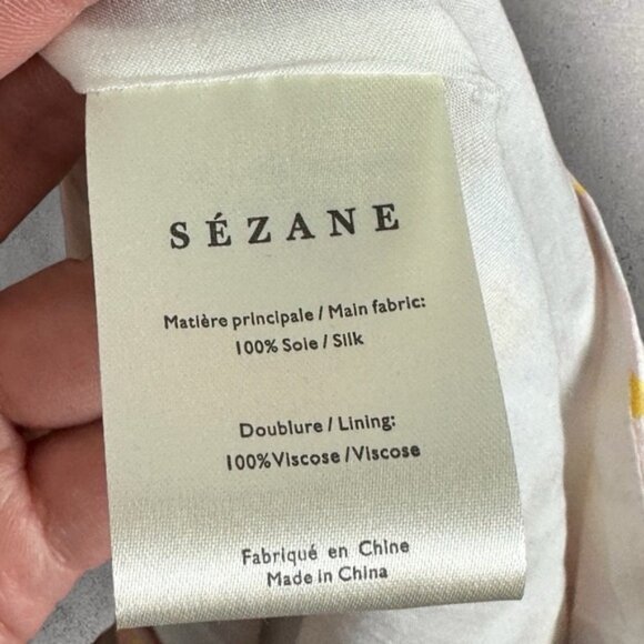Sezane 100% Silk Sollie Maxi Dress Floral Watercolour Size 36 French US 4 Boho - Picture 9 of 15